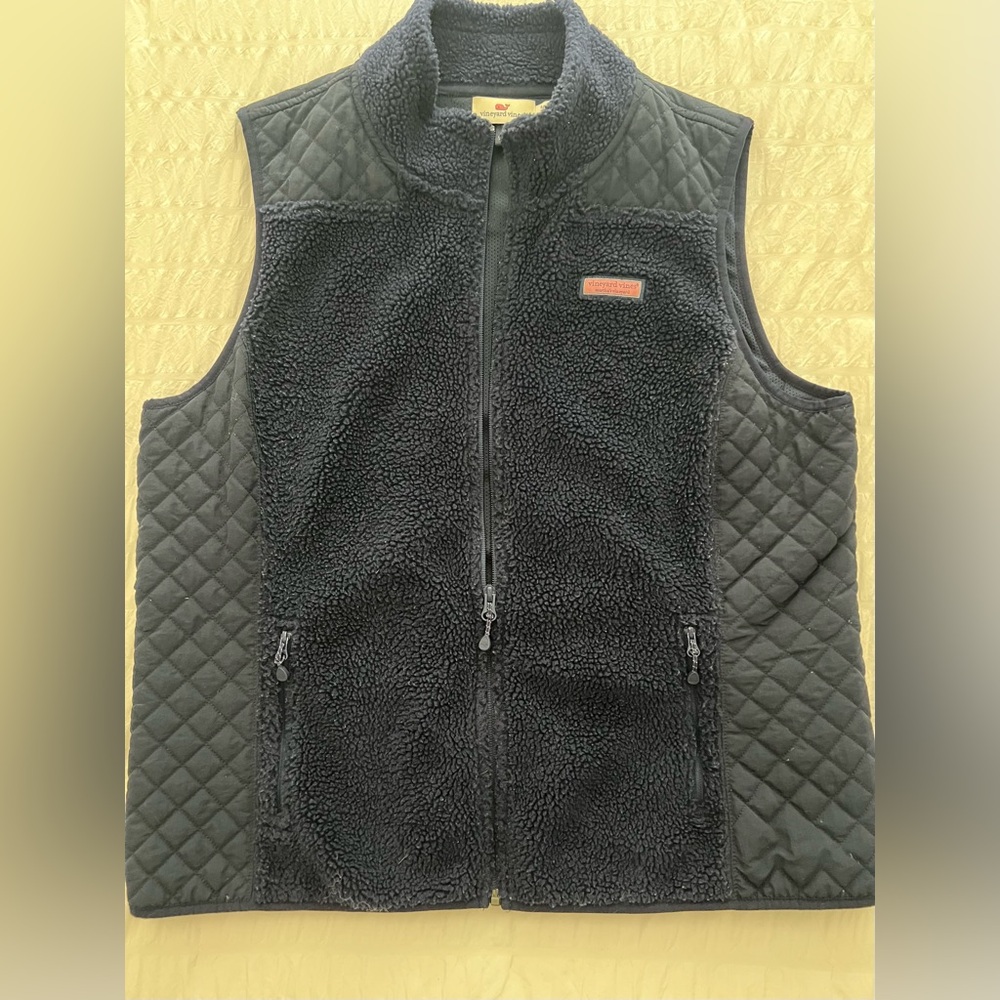 Vineyard Vines Black Fleece Vest